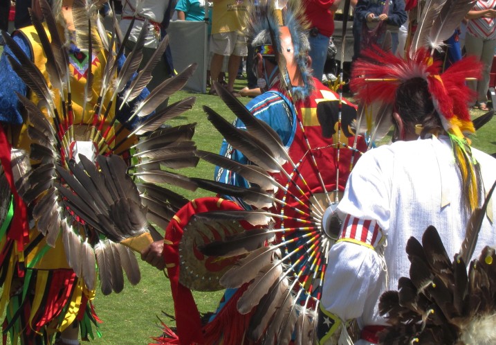 native american pow wow dancers